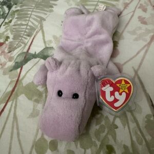 TY Beanie Baby “Happy” Hippo Plush